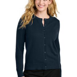 Women's Easy Care Crewneck Cardigan Sweater Thumbnail