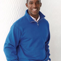 Unisex Nublend® Cadet Collar Quarter-Zip Sweatshirt Thumbnail