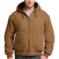 Washed Duck Cloth Insulated Hooded Work Jacket Thumbnail