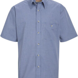 Men's Mini-Plaid Uniform Short Sleeve Shirt Thumbnail