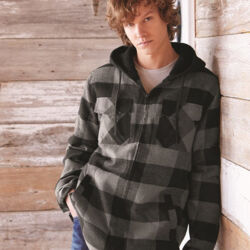 Men's Quilted Flannel Hooded Jacket Thumbnail