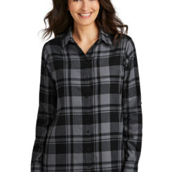 Women's Plaid Flannel Tunic Thumbnail