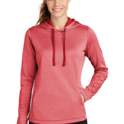 Women's PosiCharge ® Sport Wick ® Heather Fleece Hooded Pullover Thumbnail