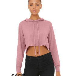 Women’s Triblend Crop Long Sleeve Hoodie Thumbnail