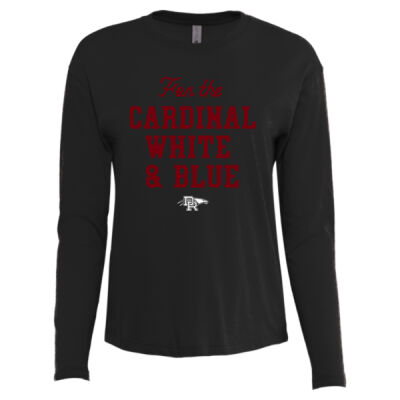 *For the Cardinal White and Blue - Women's Cotton Relaxed Long Sleeve T-Shirt Thumbnail