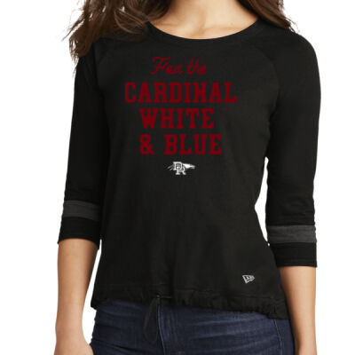 *For the Cardinal White and Blue - Ladies Tri Blend 3/4 Sleeve Tee Thumbnail