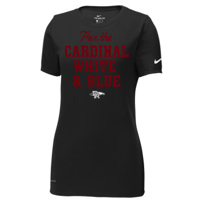 *For the Cardinal White and Blue - Ladies Dri FIT Cotton/Poly Scoop Neck Tee Thumbnail