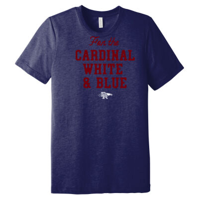 *For the Cardinal White and Blue - Unisex Triblend Short Sleeve Tee Thumbnail