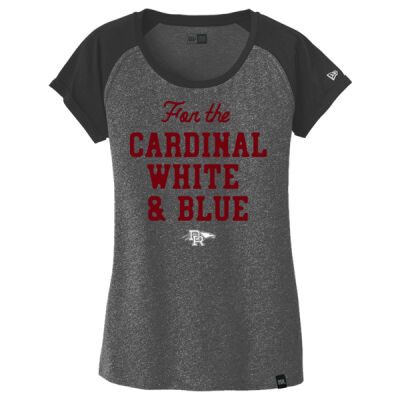 *For the Cardinal White and Blue - Ladies Heritage Blend Varsity Tee Thumbnail