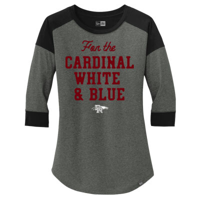 *For the Cardinal White and Blue - Ladies Heritage Blend 3/4 Sleeve Baseball Raglan Tee Thumbnail