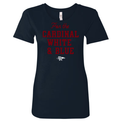*For the Cardinal White and Blue - Women's Ideal T-Shirt Thumbnail