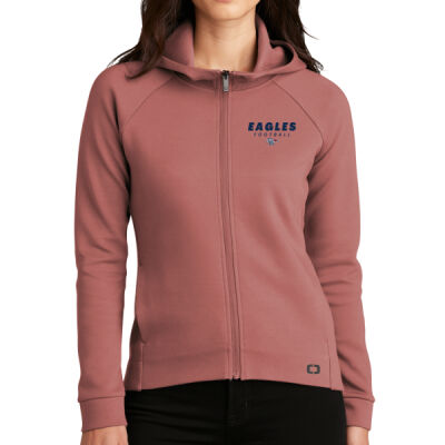 *Eagles Football White - Ladies Bolt Full Zip Hoodie Thumbnail