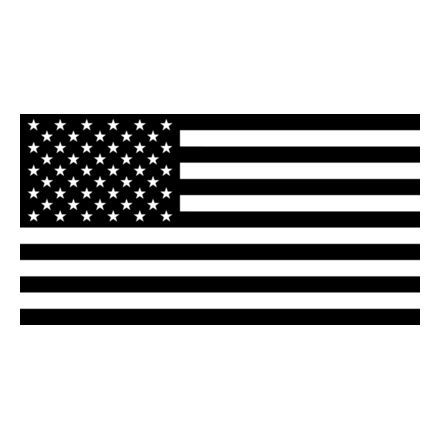 Black American Flag for Sleeves Thumbnail