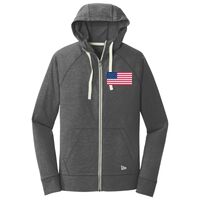 Sueded Cotton Blend Full Zip Hoodie Thumbnail