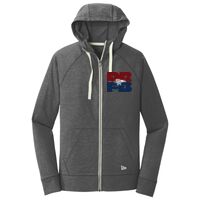 Sueded Cotton Blend Full Zip Hoodie Thumbnail