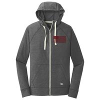 Sueded Cotton Blend Full Zip Hoodie Thumbnail